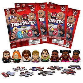 Teenymates Party Animal WWE Series 2 Mini Figures Blind Bags Gift Set Party Bundle - 4 Pack,Multicolored,Small