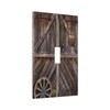 Rustic Barn Door Single Toggle Light Switch Plate Decorative 1