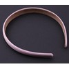 Mytoptrendz 2 Pcs Headbands 1.5cm Satin Matte Fabric Curved Plastic