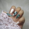 CHOK: 09 Flower Handmade Nail Tips - Coffin / CHOK