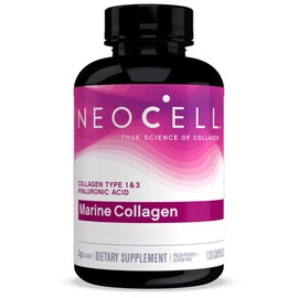 Neocell, Marine Collagen, Fish Collagen Type 1 and 3 + Hyaluronic Acid, High Dose, 120 Capsules, Laboratory Tested, Gluten Free, Soy Free, GMO Free