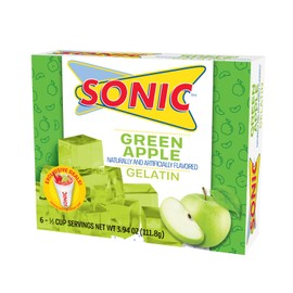 Sonic Gelatin Mix, Green Apple, 3.94 OZ (Pack of 6)