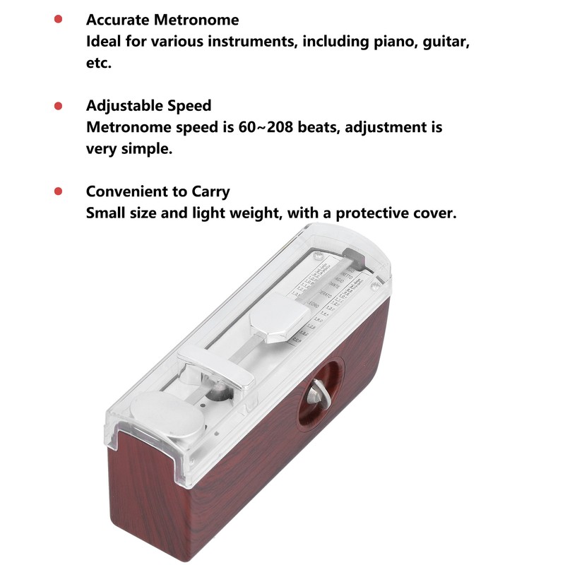 Mini Mechanical Metronome Universal Portable Traditional for Piano Ukeulele Guitar