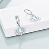 YFN Lotus Earrings for Women Sterling Silver Moonstone Lotus Flower