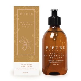 B'Pure Süßmandelöl, 100 % rein und natürlich, 250 ml, hohe feuchtigkeitsspendende Wirkung