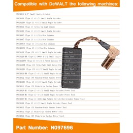 4 Pcs Carbon Motor Brush Compatible with DeWalt DWE4120 / DWE4011, Dewalt N097696 Grinder Motor Replacement Part