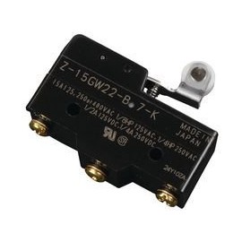 OMRON INDUSTRIAL AUTOMATION Z-15GW22-B7-K MICRO SWITCH, ROLLER LEVER SPDT 15A 250V