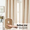 Indistar Star Hollow Out Blackout Curtains for Kids Room -