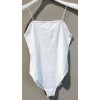 Wild Fable Square Neck Thin Strap White Ribbed Cheeky Bodysuit