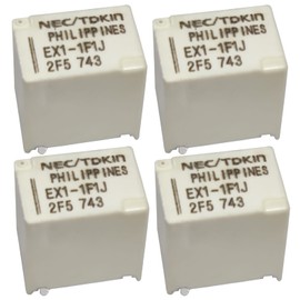 Relay EX1-1F1J (Set of 4), EX1-1F1J 2F5 743 DIP-5, 30A 12VDC 5Pins - Reliable Solution for TIPM Fuel Pump Relay, Replace EX1-2U1S, EX1-2U1, EX1-2U1L