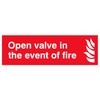 Pack of five - Open Valve In The Event Of