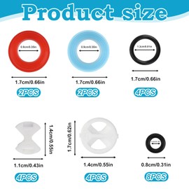 24PCS Tap Washers for Mixer Taps – Assorted Replacement Washers Kit with Ceramic Discs, O Rings, Seals & Spindle for Kitchen Bathroom Basin Faucet Repair