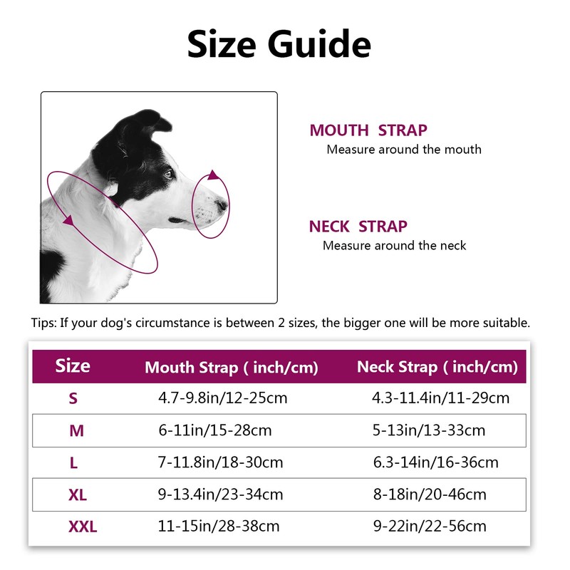 ILEPARK Dog Muzzle with Soft Fabric Padded to Prevent Biting,