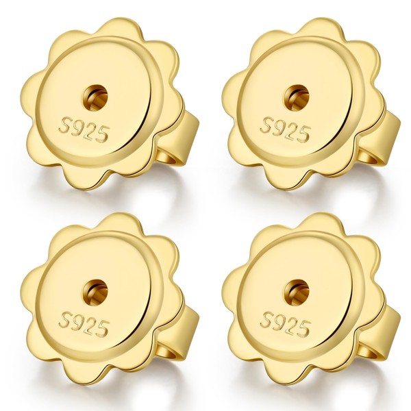 14k Gold Earring Backs for Studs Locking Earring Backs 14kt
