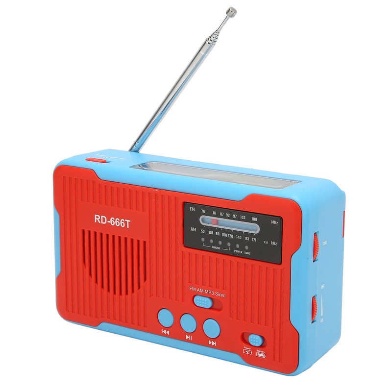 Emergency Radio Solar Powered Hand Crank AM FM Multifunction Portable