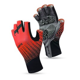 TINAYAUE Men Women Half Finger Driving Gloves Mittens Cool Fabric Breathable Lightweight Non Slip Fingerless Bike Cycling Gloves Shockproof UV Protection Gloves Mitts for Motorcycle Hiking Running