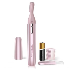 TOUCHBeauty Eyebrow Hair Trimmer for Women, Painless Precision Eyebrow Shaper, Pen-Shaped Hair Remover Razor for Face Chin Neck, Upper-Lip, Peach-Fuzz Mini Sized Battery-Operated Rose Color 1658A