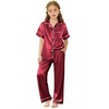 Arshiner Girls Pajamas Silk Satin Button Down Pjs 2 Piece