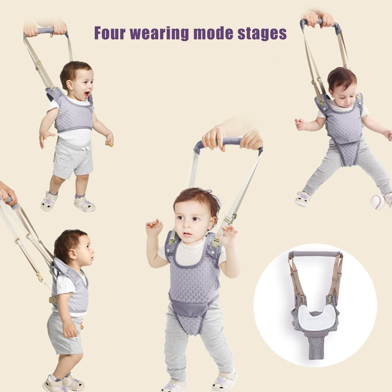 Baby Walking Harnesses Lightweight Adjustable Detachable Crotch Pad Handheld Toddler