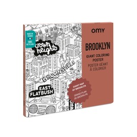 Omy Giant Coloring Poster – Brooklyn - Map of Brooklyn | Discover the Landmarks and Key Places in Brooklyn | 40 x 28 Inches | Creative Play and Fun for Kids, Teens, Adults, and The Whole Family