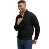 JEMLDL Men's Quarter Zip Sweater Cable Knit Sweater Casual Mock