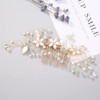 DFsucces Pearl Hair Comb Crystal Hair Accessories Formal Bridal Accessories