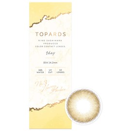 カラコン TOPARDS トパーズ 指原莉乃 さっしー ワンデー 10枚入り ハニーアンバー（度あり）[-10.00]