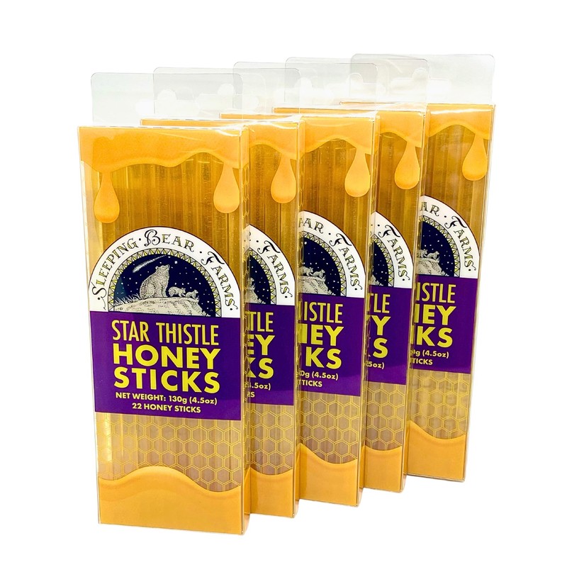 Honey Sticks 22 Honey Straws Made with Pure Star Thistle