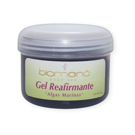 Biomaná Gel Corporal Reafirmante con Algas Marinas 250 g Sensación Fresca y de Rápida Absorción, Excelente para Aplicarse dando Masajes a Mano, o como Conductor en Uso con Cavitación, Radiofrecuencia, Corriente Galvánica y demás aparatología