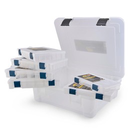 Plano ProLatch StowAway 7 Piece Bundle, ProLatch Locking System, Transparent Design to Quickly Identify Contents, Adjustable Dividers