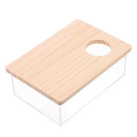 NUOBESTY Sand Bath Box Small Pet Hideout House Hamster Hideout Acrylic Small Pets Sand Bath Box Container Small Animal Digging Sand Hideout Bathtub