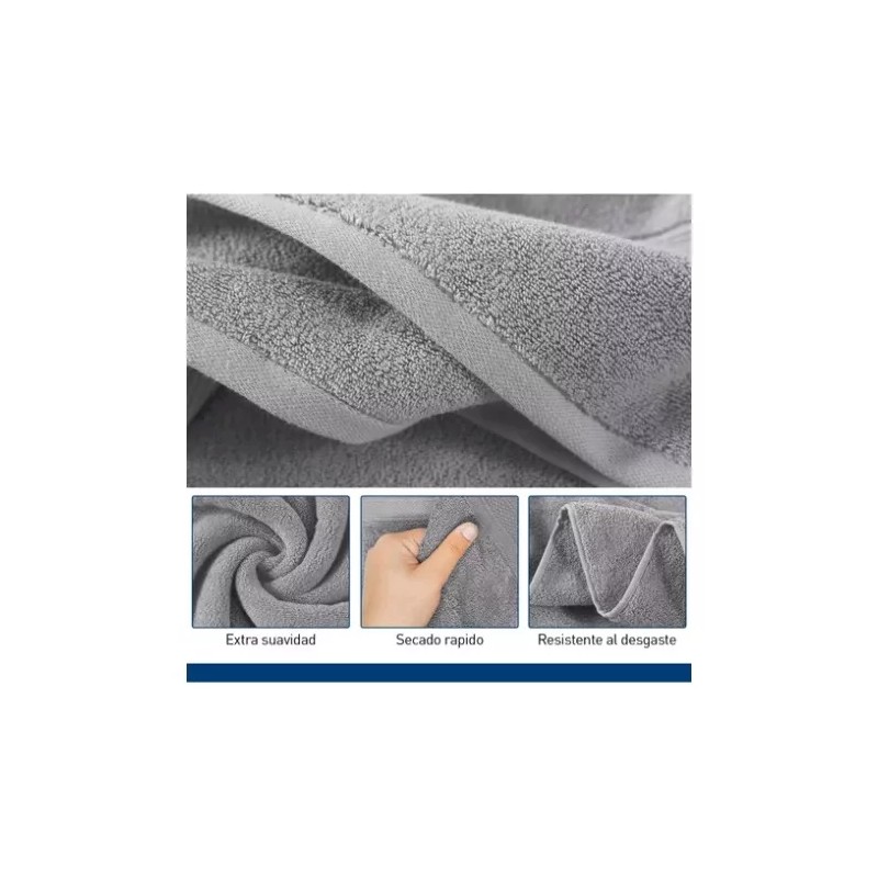 Bluelander Toalla De Baño 140*70 Cm 100% Algodón Absorbente 1pz