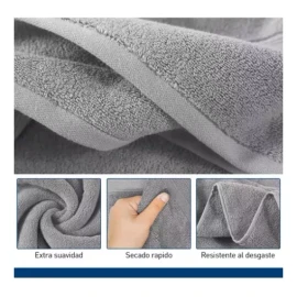 Bluelander Toalla De Baño 140*70 Cm 100% Algodón Absorbente 1pz