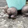 Darthome Rabbit Pot Stands Set Of 3 Resin Animal Flower
