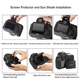 STSEETOP Camera LCD Sun Shade Sun Hood Camera LCD Viewfinder Professional Optical Sunshade with Screen Protector for Canon 5D Mark III IV 5D3 5D4