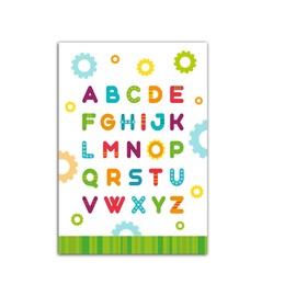 Poster for Children's Room, Robot Numbers, Letters, ABC Poster, Girls Boys, Decoration for Baby Room, Wall Pictures, A4 (Pack of 5)