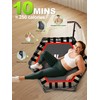 FitNexus 42" Foldable Mini Trampoline- 450lb Capacity Fitness Rebounder w/3-Level