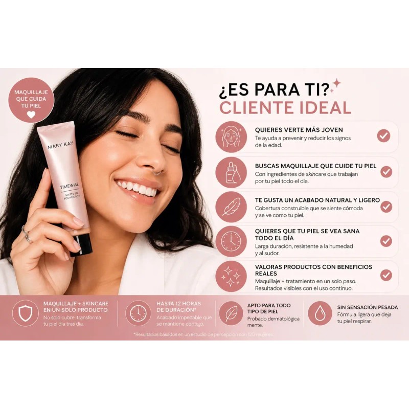 Base De Maquillaje Mary Kay Timewise 3d Nueva Línea