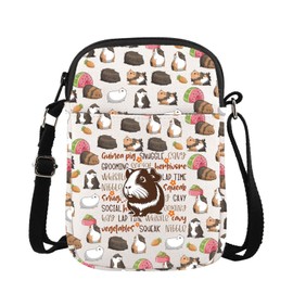 CMNIM Guinea Pig Gifts for Guinea Pig Lovers Guinea Pig Crossbody Bag Hamster Gifts for Guinea Pig Owner Adjustable Strap Bag (25120 Guinea Pig c)