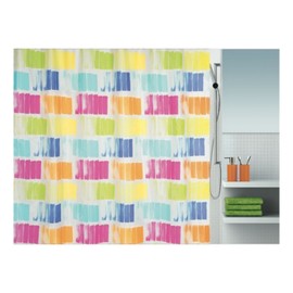 Spirella Shower Curtain Textile Pittore Multi-Coloured 240 x 180 cm Various Sizes