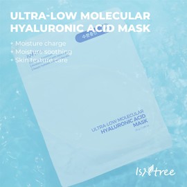 ISNTREE Ultra-low Molecular Hyaluronic acid mask 10ea | 12 layers of moisture | Moisturizing sheet | Deeply hydrates and relieves the skin
