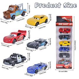 Dekewe Set of 6 Car Toys, Matchbox Car Set with 6 Different Toy Cars, Set of 6 Car Toys for Boys Girls Car Children from 3 Years, Birthday