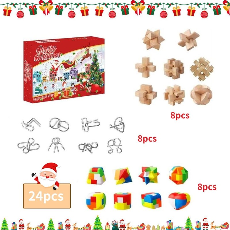 Advent Calendar Children Brain Teaser Puzzle Educational Brain Training Christmas