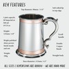 Wentworth Pewter 1 Pint Double Copper Band Monarch Tankard with