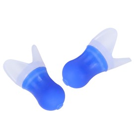 01 Tapón para los oídos, no tóxico, Impermeable, Reutilizable, de Silicona, tapón para los oídos, para Nadar, para el Trabajo, para Nadar, para Adultos, para(Blue Large+PP Box)