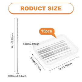 15pcs Snag Repair Tool,Snag Nab It Tool,Snag Repair Needle Leather Craft Sewing Needles Broken Thread Repair Tools Suitable for Knitting Knitted Cloth Clothing Curtains (0.03 x 2.36 Inch)
