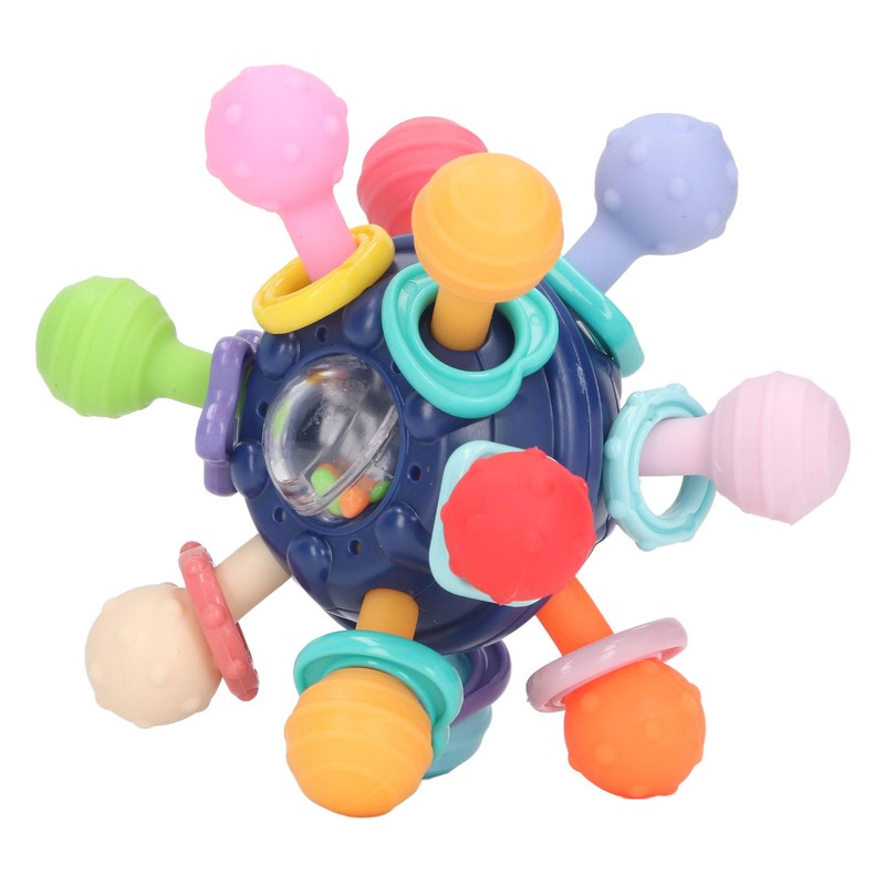 Baby Sensory Teething Toy Grasping Activities Bright Colors Silicone Soothes