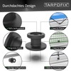 Tarpofix® Tarpaulin Buttons Tarpaulin Hooks Round with Blind Rivets for