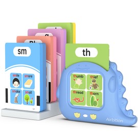 Phonics Talking Flash Cards for Toddlers 2-8, Airbition Learn to Read in 20 Stages, Digraphs CVC Blends Long Vowel Sounds Spelling Reading,Kindergarten First Second Grade Homeschool Educational Study