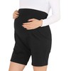 Be Mammy BE20-234 Women's Maternity Shorts, black